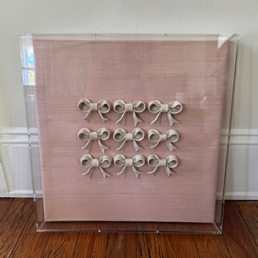 Ribbon Collage (20x20) Blush Pink