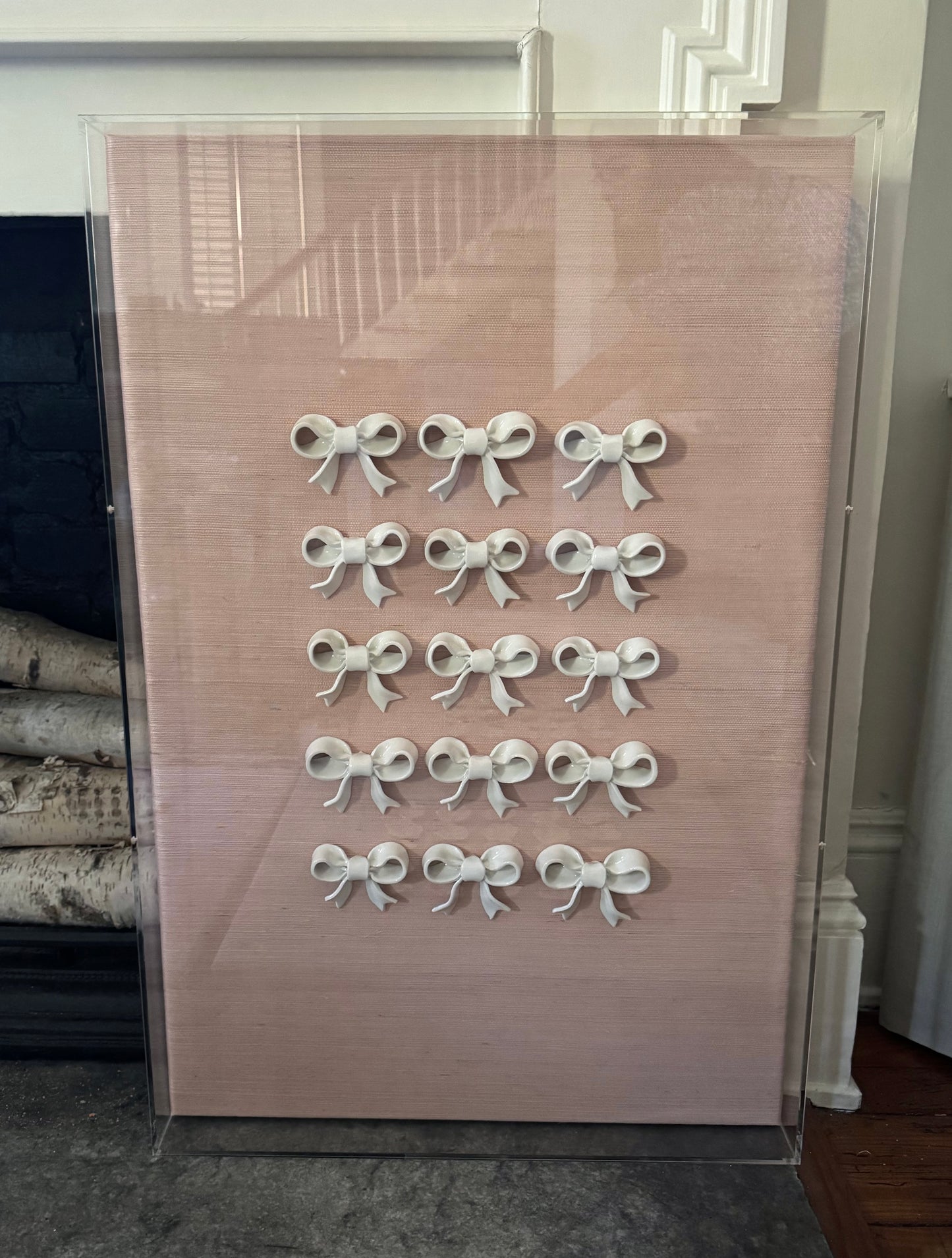 Ribbon Collage (24 x 36) Blush Pink