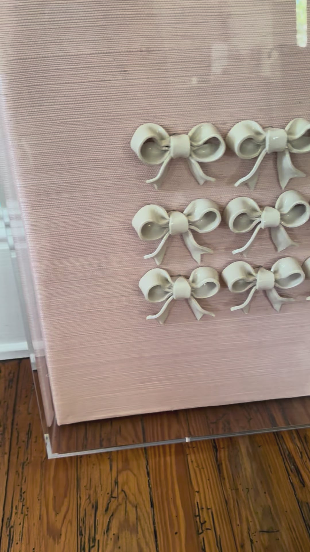 Ribbon Collage (20x20) Blush Pink